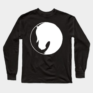 white horse silhouette Long Sleeve T-Shirt